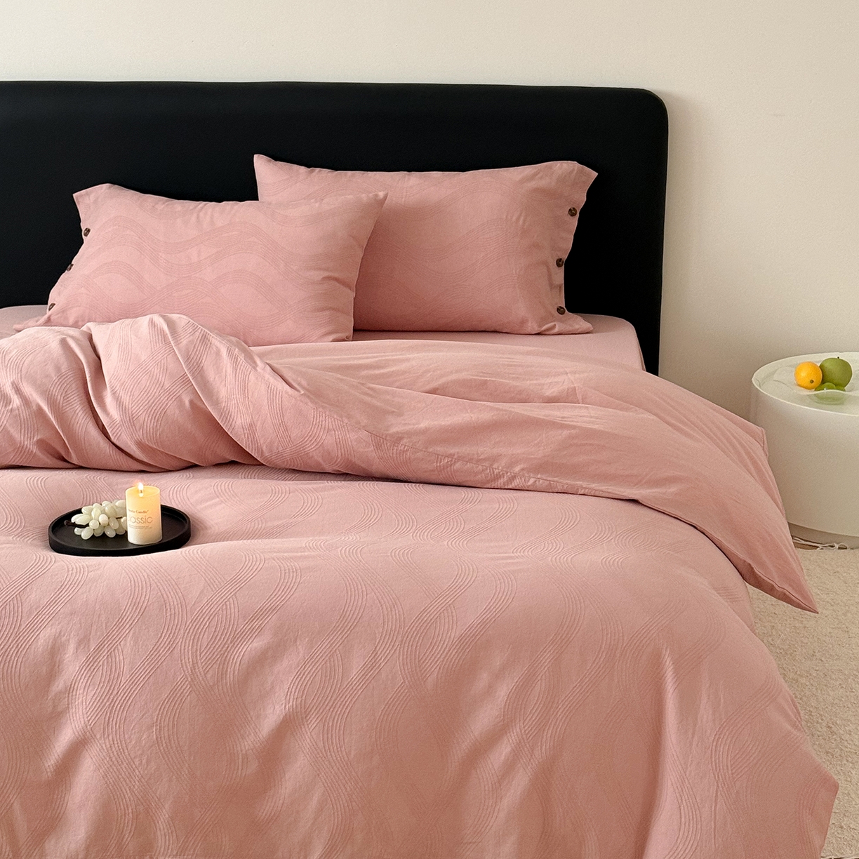 91家纺网 家纺一手货源 找家纺 （总）曼布缇 2026新款全棉三层色织提花四件套-奥斯汀（严格控价券后278元起）