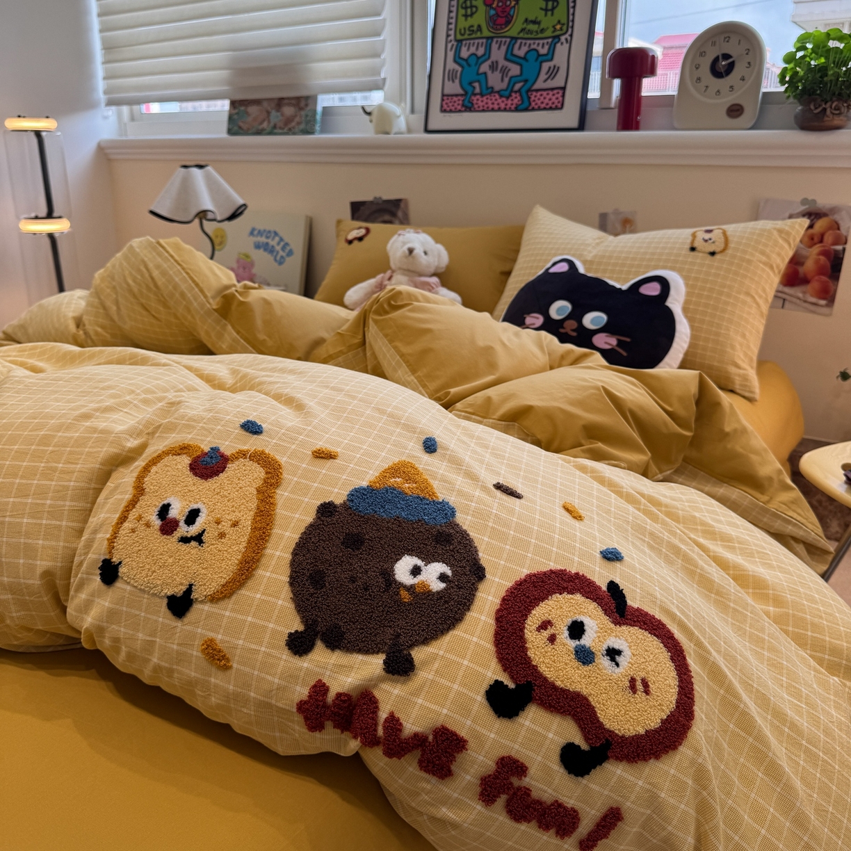 91家纺网 家纺一手货源 找家纺 （总）珺柔家纺 2026新款水洗棉毛巾绣四件套