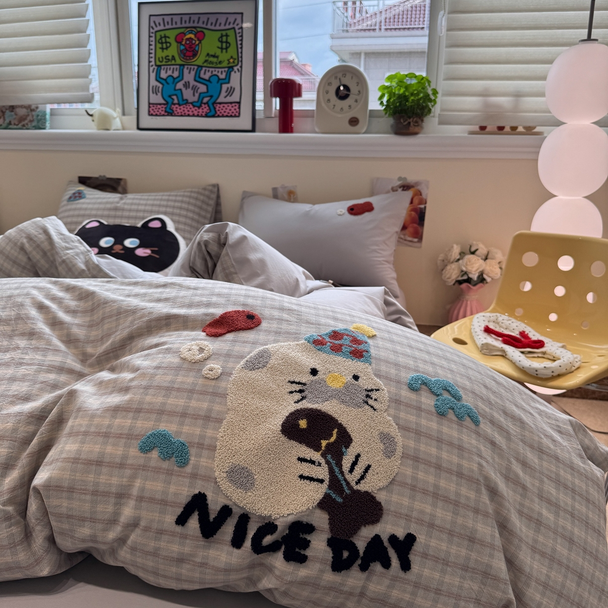 91家纺网 家纺一手货源 找家纺 珺柔家纺 2026新款水洗棉毛巾绣四件套 小海豹