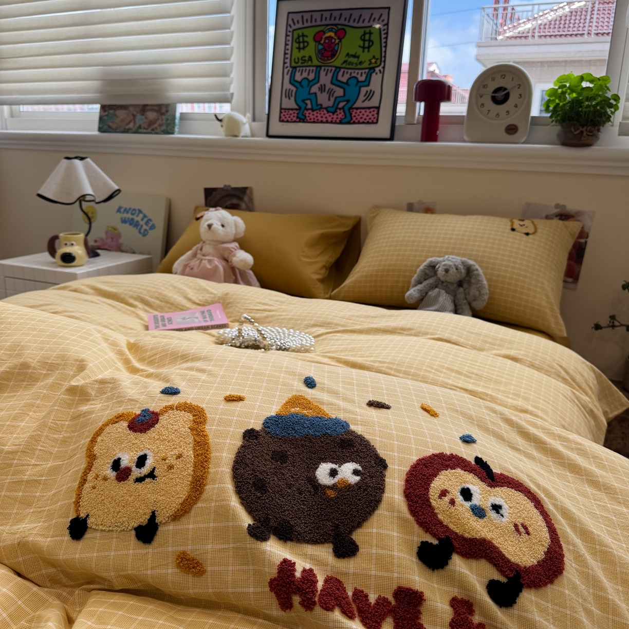 91家纺网 家纺一手货源 找家纺 珺柔家纺 2026新款水洗棉毛巾绣四件套 小曲奇