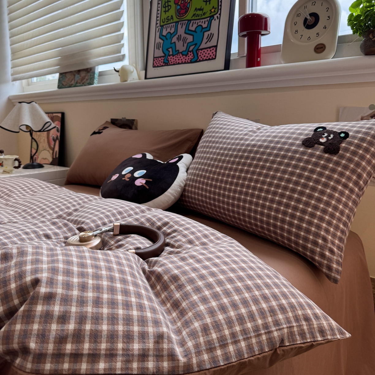 91家纺网 家纺一手货源 找家纺 珺柔家纺 2026新款水洗棉毛巾绣四件套 巧克力小熊