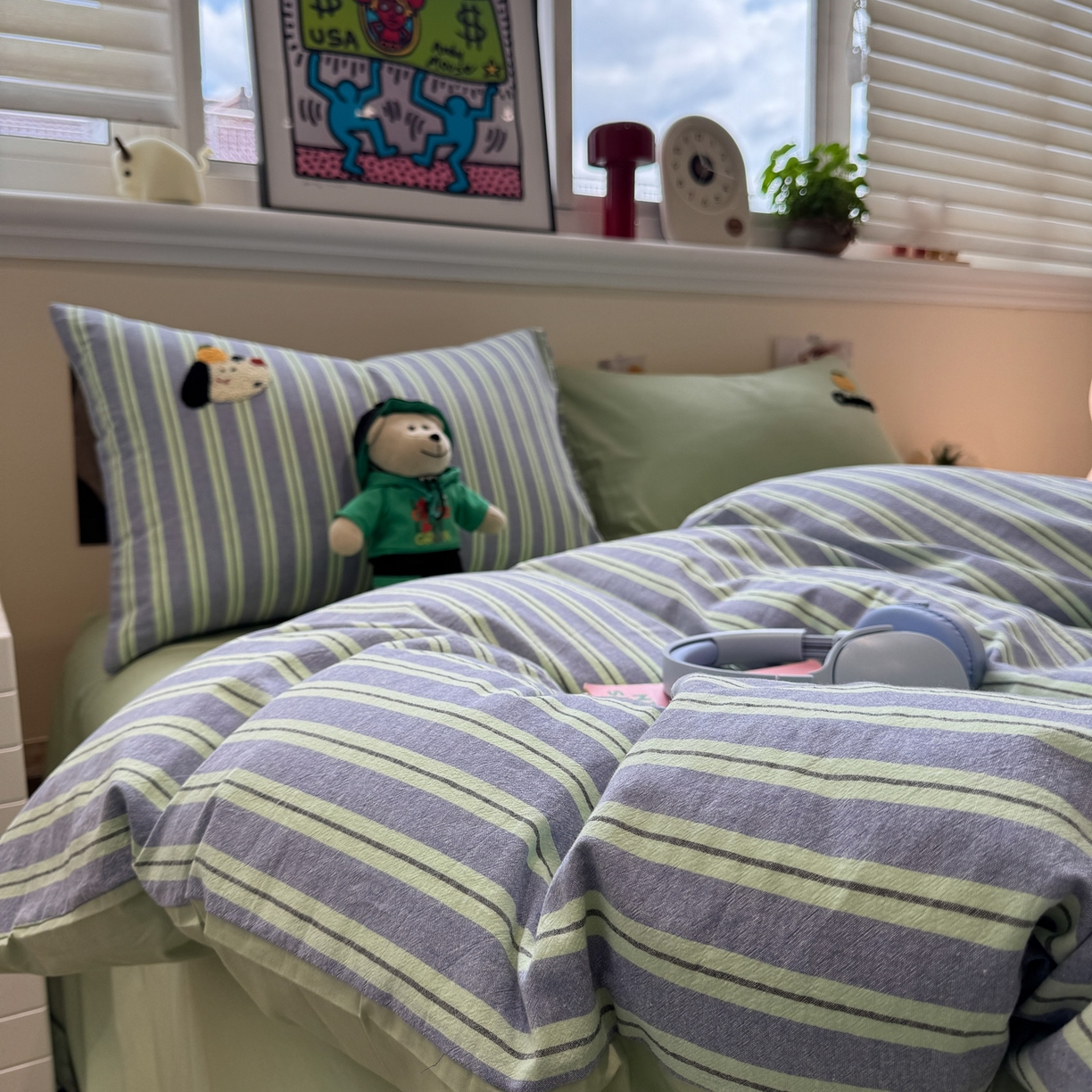 91家纺网 家纺一手货源 找家纺 珺柔家纺 2026新款水洗棉毛巾绣四件套 干杯小狗