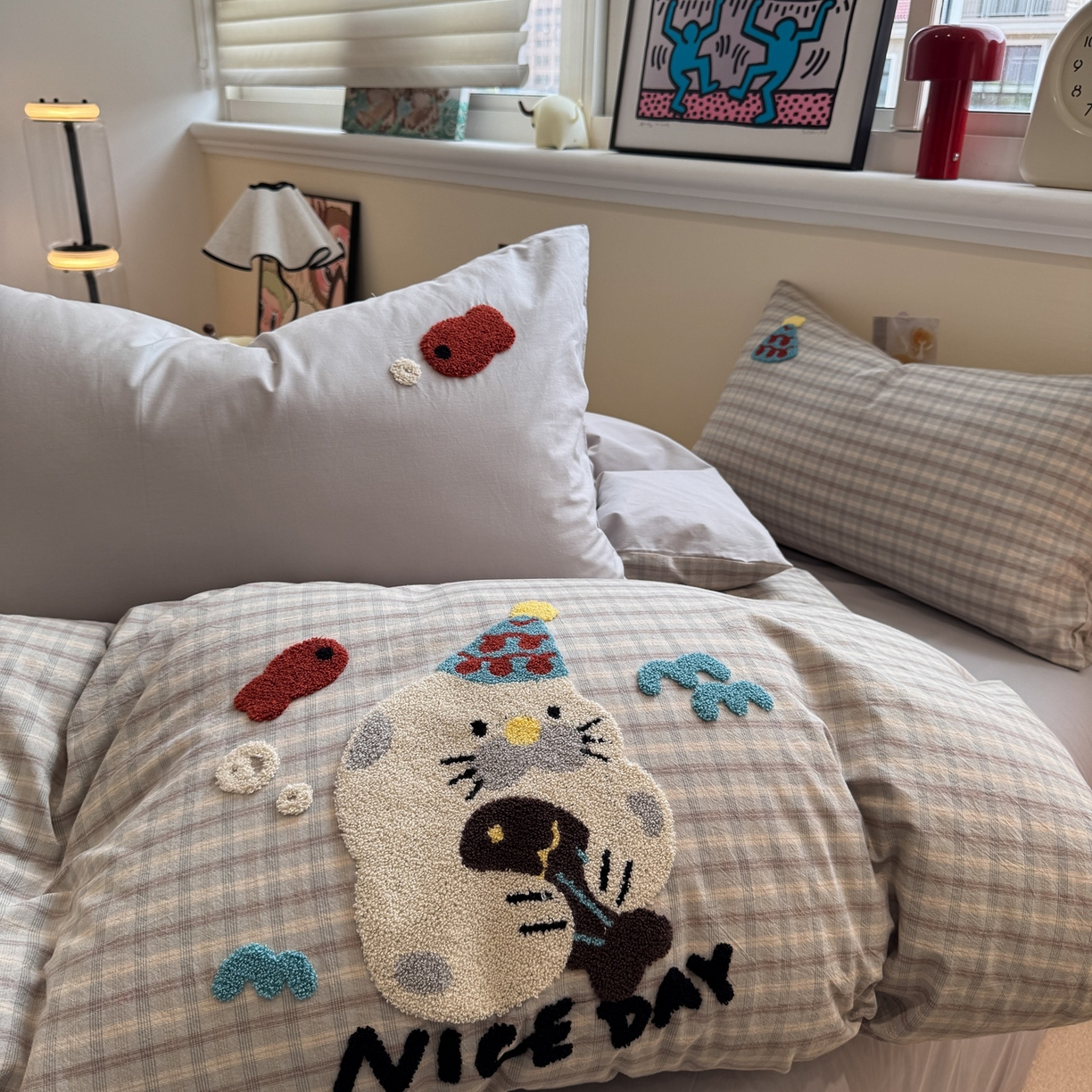 91家纺网 家纺一手货源 找家纺 珺柔家纺 2026新款水洗棉毛巾绣四件套 小海豹