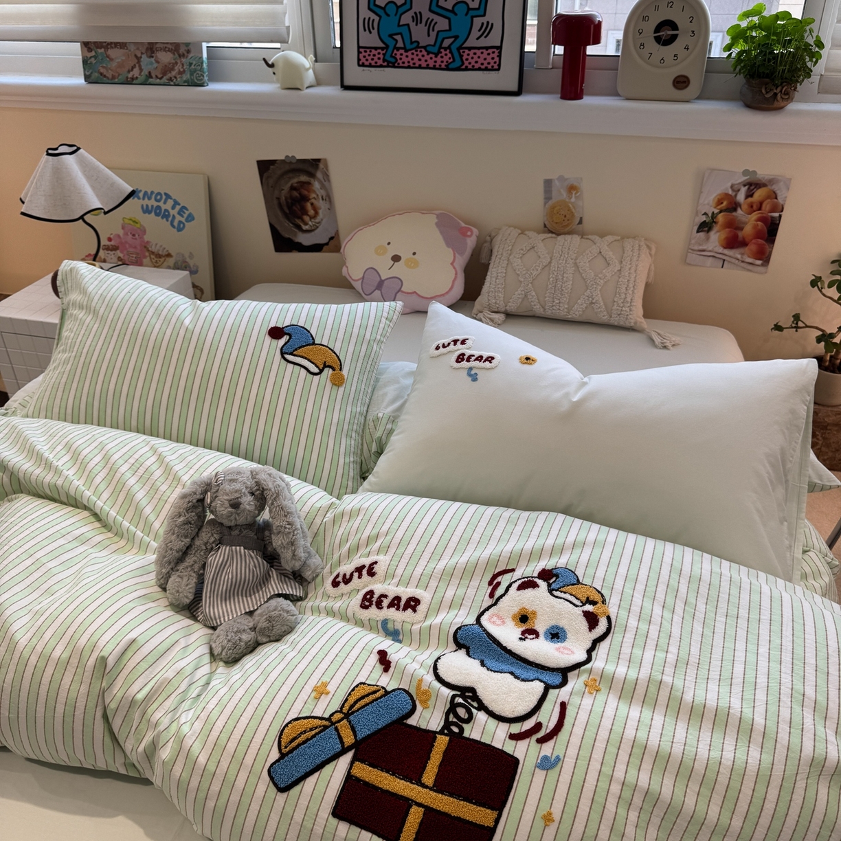 91家纺网 家纺一手货源 找家纺 珺柔家纺 2026新款水洗棉毛巾绣四件套 马戏小礼物