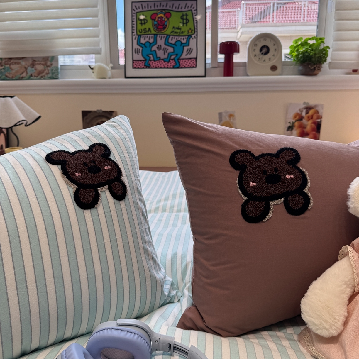 91家纺网 家纺一手货源 找家纺 珺柔家纺 2026新款水洗棉毛巾绣四件套 口袋熊