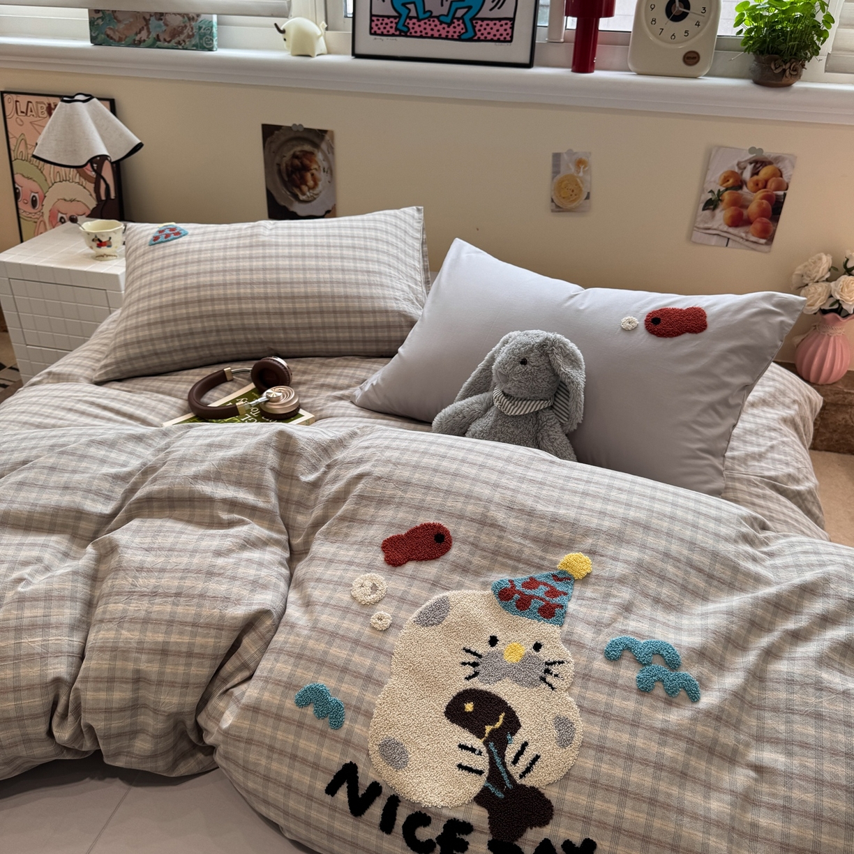 91家纺网 家纺一手货源 找家纺 珺柔家纺 2026新款水洗棉毛巾绣四件套 小海豹