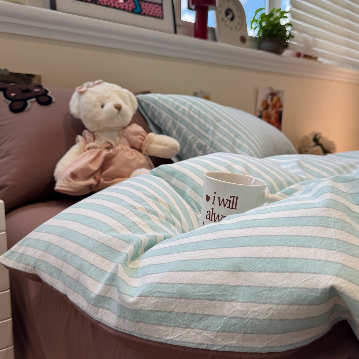 91家纺网 家纺一手货源 找家纺 珺柔家纺 2026新款水洗棉毛巾绣四件套 口袋熊