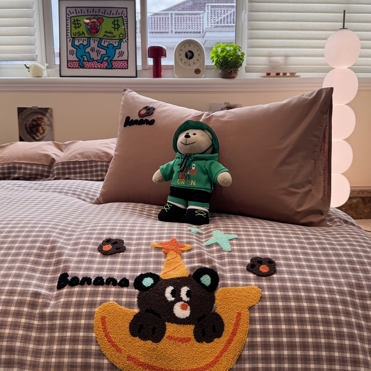 91家纺网 家纺一手货源 找家纺 珺柔家纺 2026新款水洗棉毛巾绣四件套 巧克力小熊