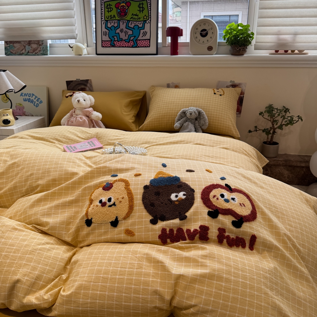 91家纺网 家纺一手货源 找家纺 珺柔家纺 2026新款水洗棉毛巾绣四件套 小曲奇