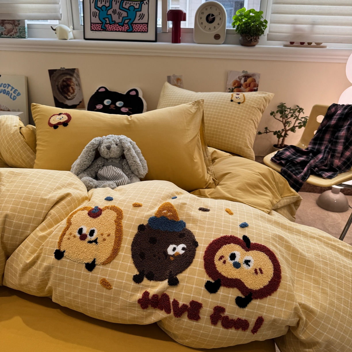 91家纺网 家纺一手货源 找家纺 珺柔家纺 2026新款水洗棉毛巾绣四件套 小曲奇