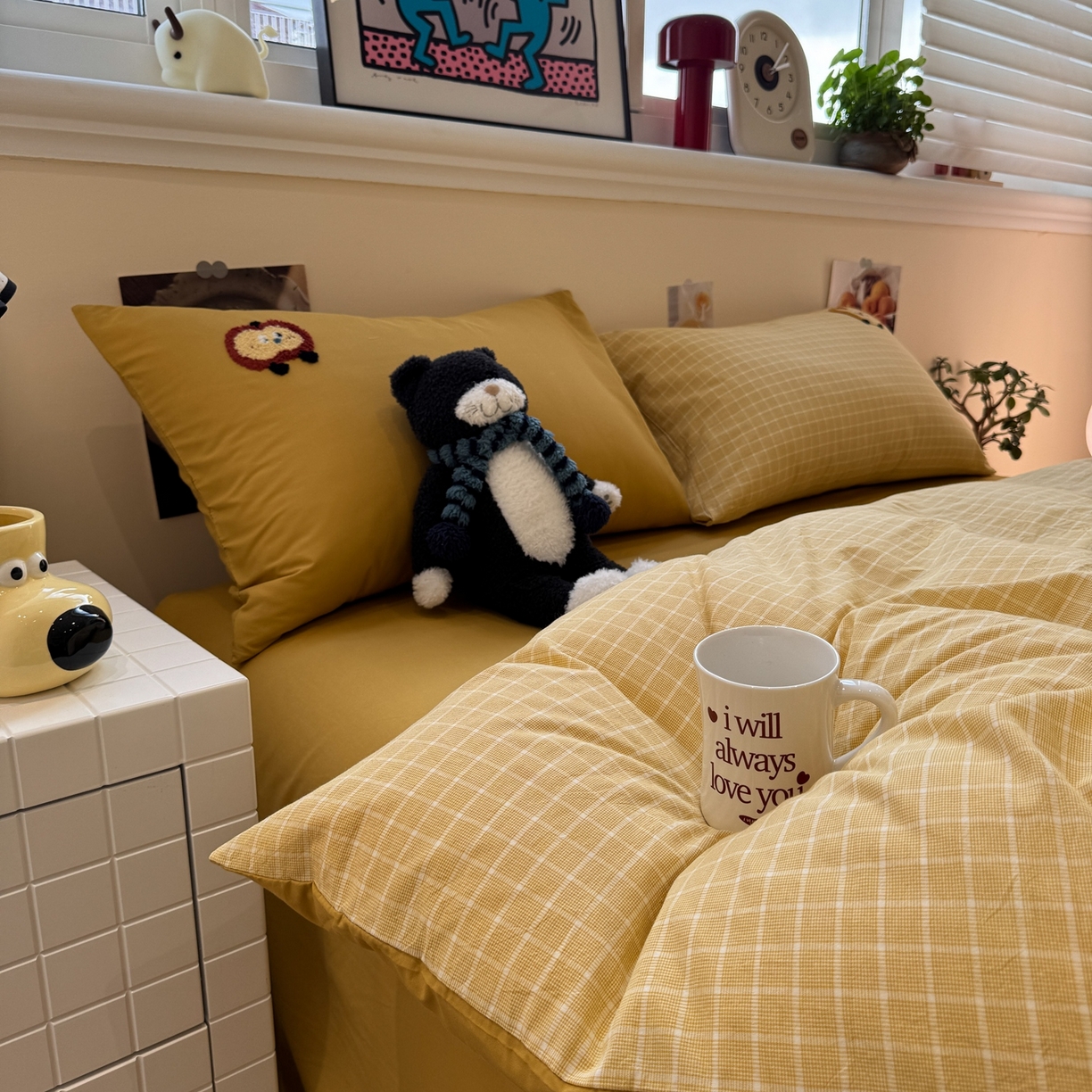 91家纺网 家纺一手货源 找家纺 珺柔家纺 2026新款水洗棉毛巾绣四件套 小曲奇