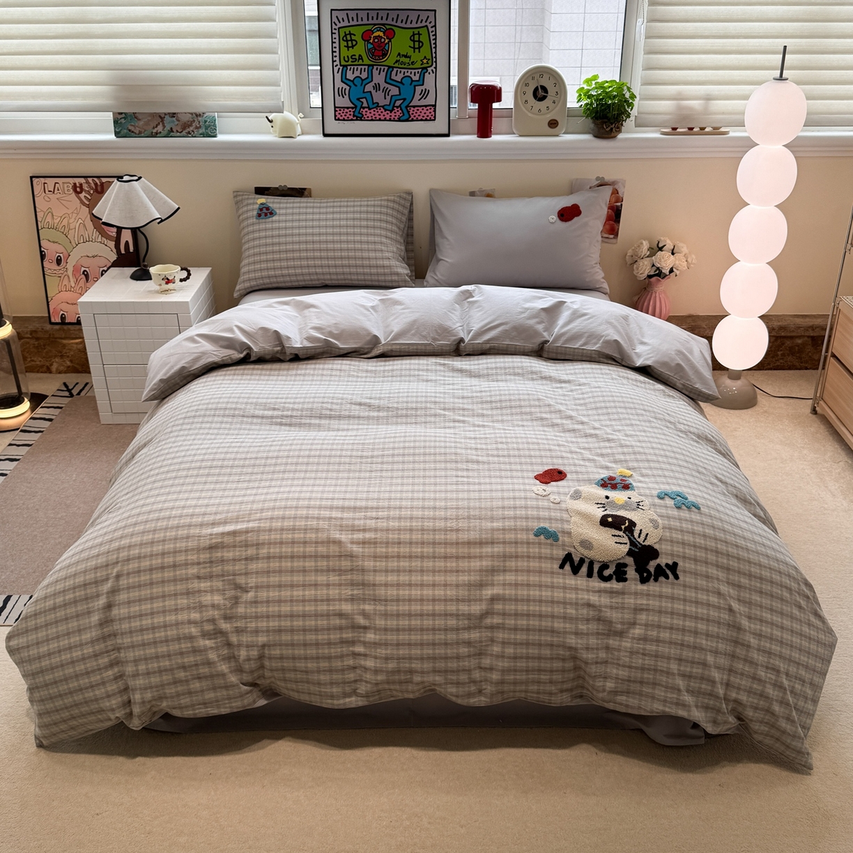 91家纺网 家纺一手货源 找家纺 珺柔家纺 2026新款水洗棉毛巾绣四件套 小海豹