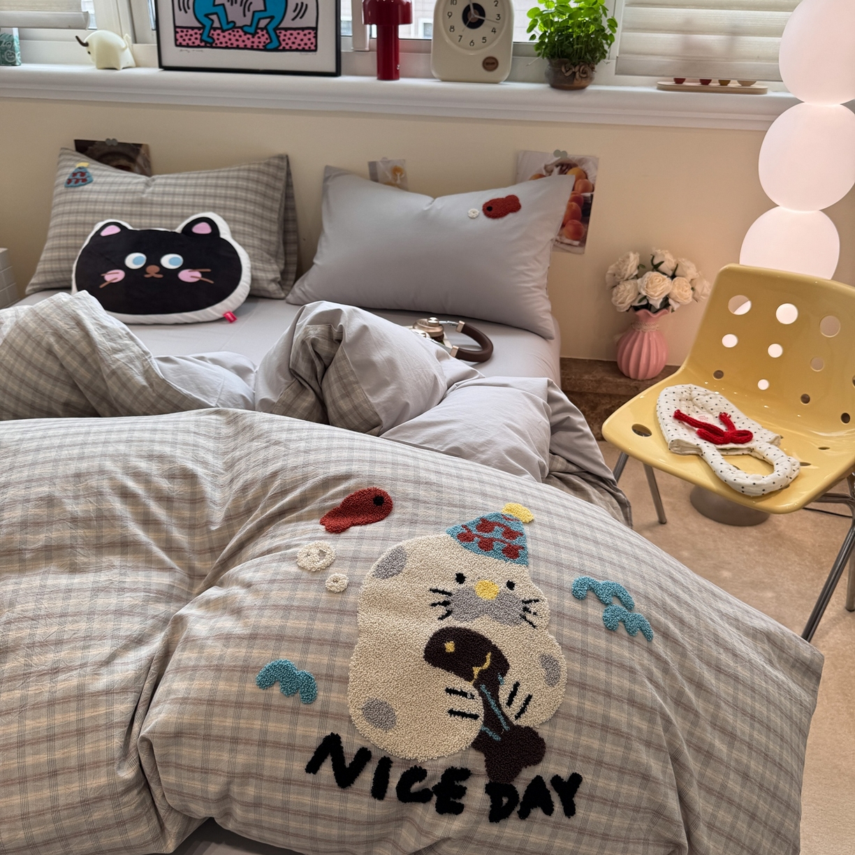 91家纺网 家纺一手货源 找家纺 珺柔家纺 2026新款水洗棉毛巾绣四件套 小海豹