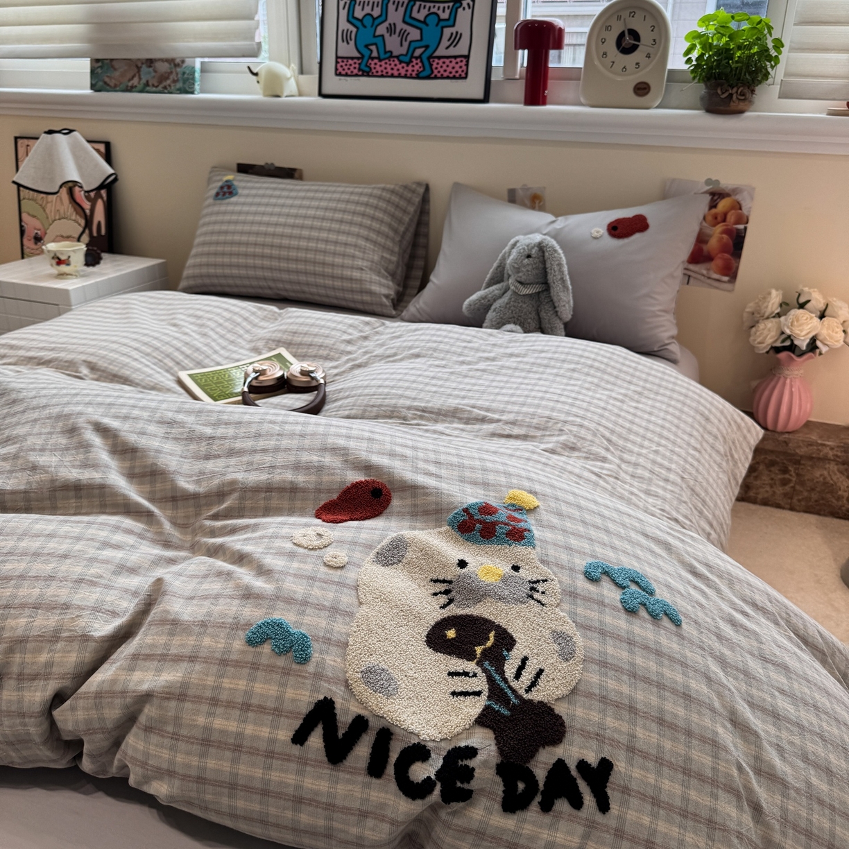 91家纺网 家纺一手货源 找家纺 珺柔家纺 2026新款水洗棉毛巾绣四件套 小海豹