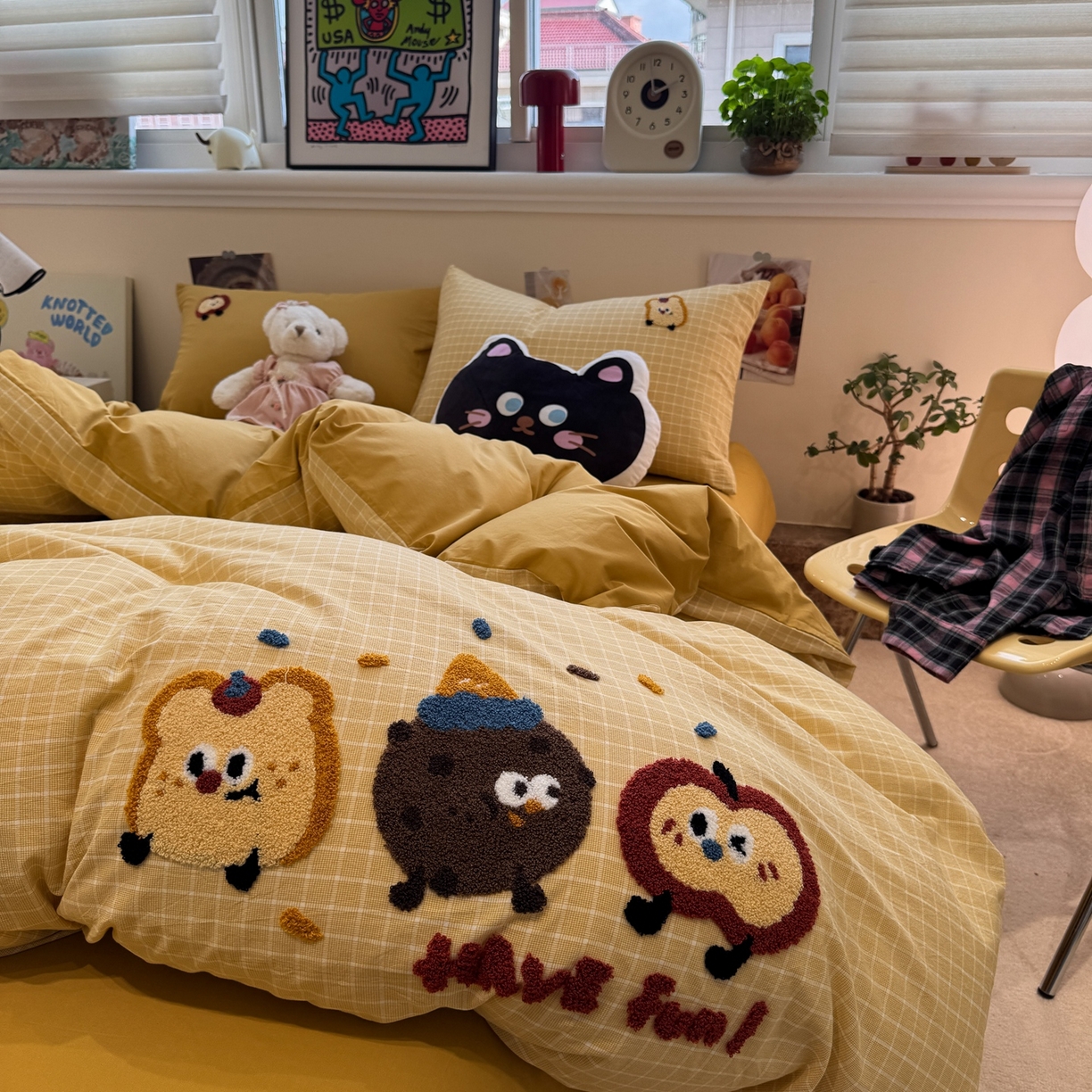 91家纺网 家纺一手货源 找家纺 珺柔家纺 2026新款水洗棉毛巾绣四件套 小曲奇