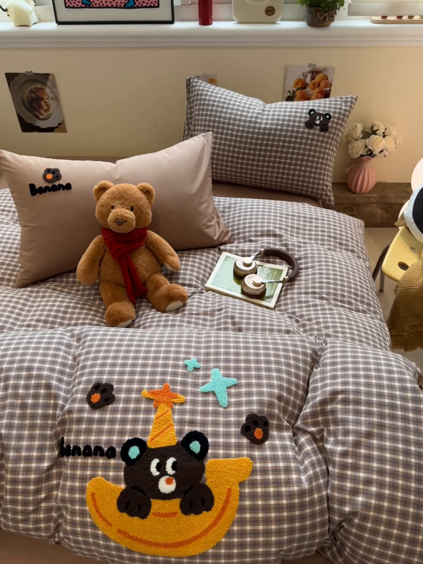 91家纺网 家纺一手货源 找家纺 珺柔家纺 2026新款水洗棉毛巾绣四件套 巧克力小熊