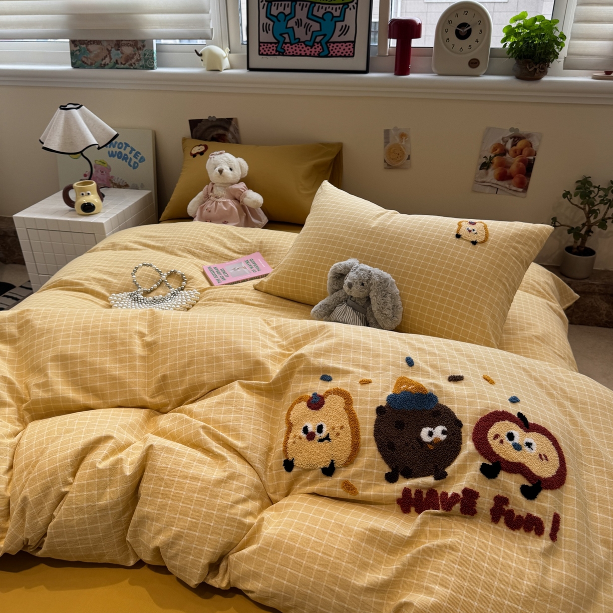 91家纺网 家纺一手货源 找家纺 珺柔家纺 2026新款水洗棉毛巾绣四件套 小曲奇