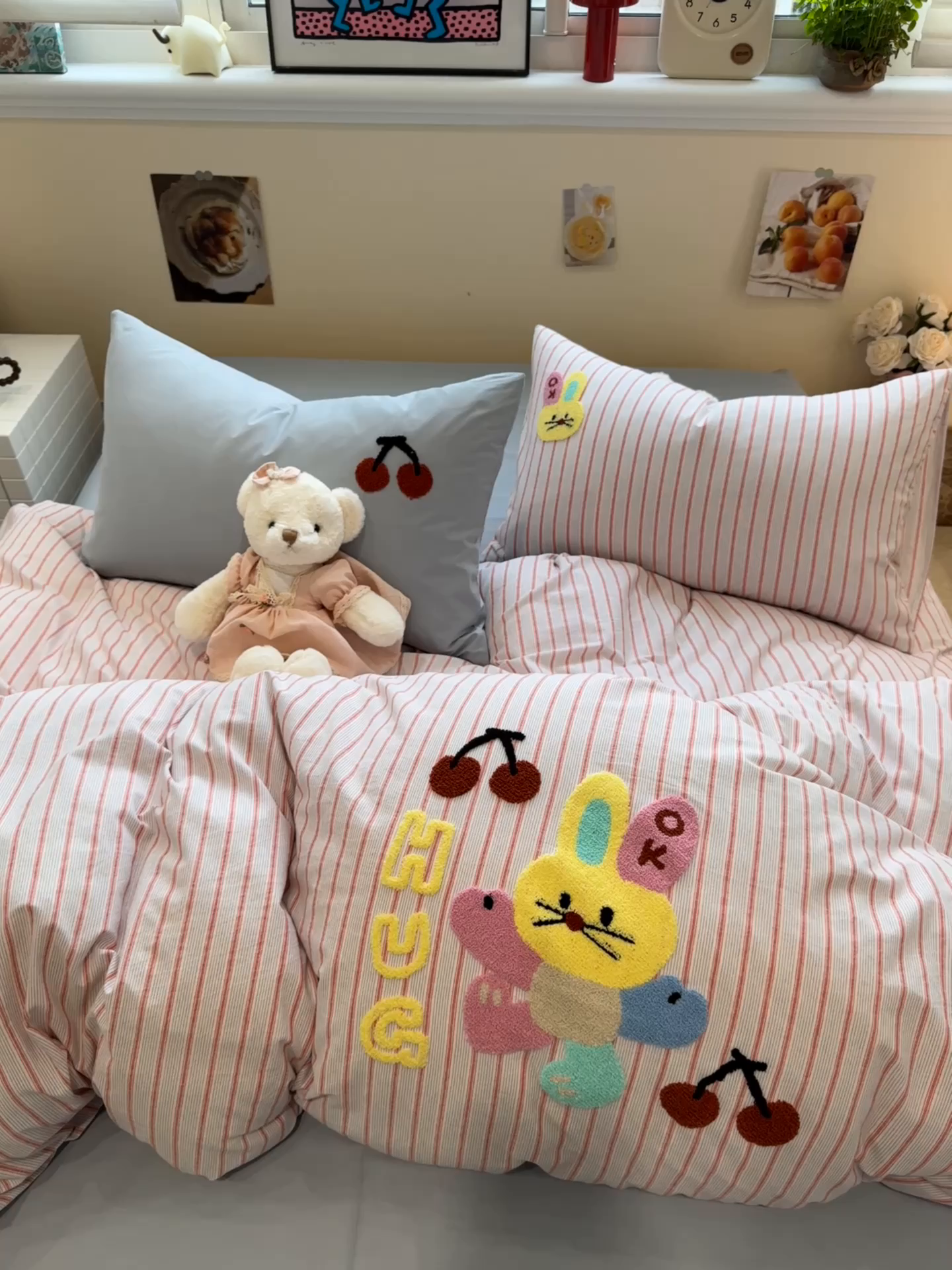 91家纺网 家纺一手货源 找家纺 珺柔家纺 2026新款水洗棉毛巾绣四件套 ok兔