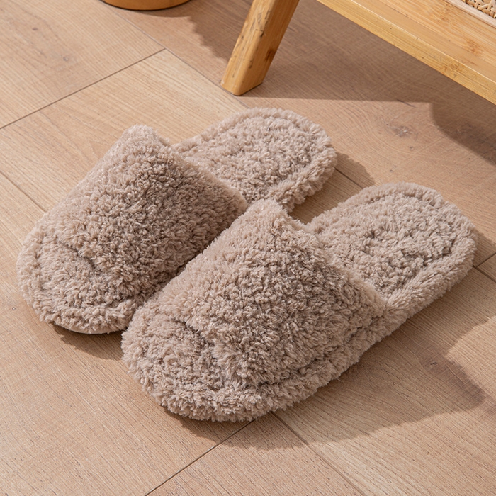 91家纺网 家纺一手货源 找家纺 （总）良品汇馆 2026【泰迪绒拖鞋】毛绒家居地板拖鞋防水秋冬保暖静音泰迪绒拖鞋情侣