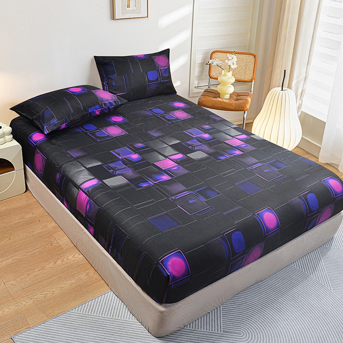 91家纺网 家纺一手货源 找家纺 （总）柏钧家纺 2026新款85g芦荟棉外贸尺寸可定制单品床笠跨境直播床笠三件套