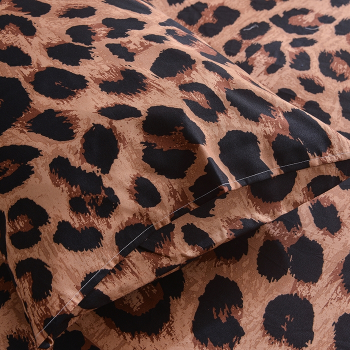 91家纺网 家纺一手货源 找家纺 柏钧家纺 2026新款85g芦荟棉外贸尺寸可定制单品床笠跨境直播床笠三件套 豹纹