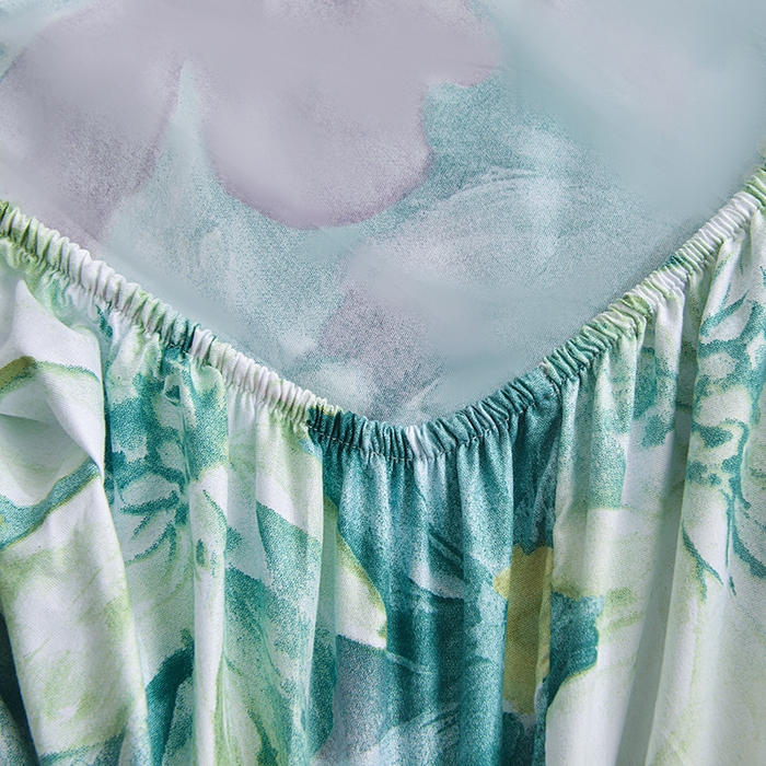 91家纺网 家纺一手货源 找家纺 柏钧家纺 2026新款85g芦荟棉外贸尺寸可定制单品床笠跨境直播床笠三件套 碧莎