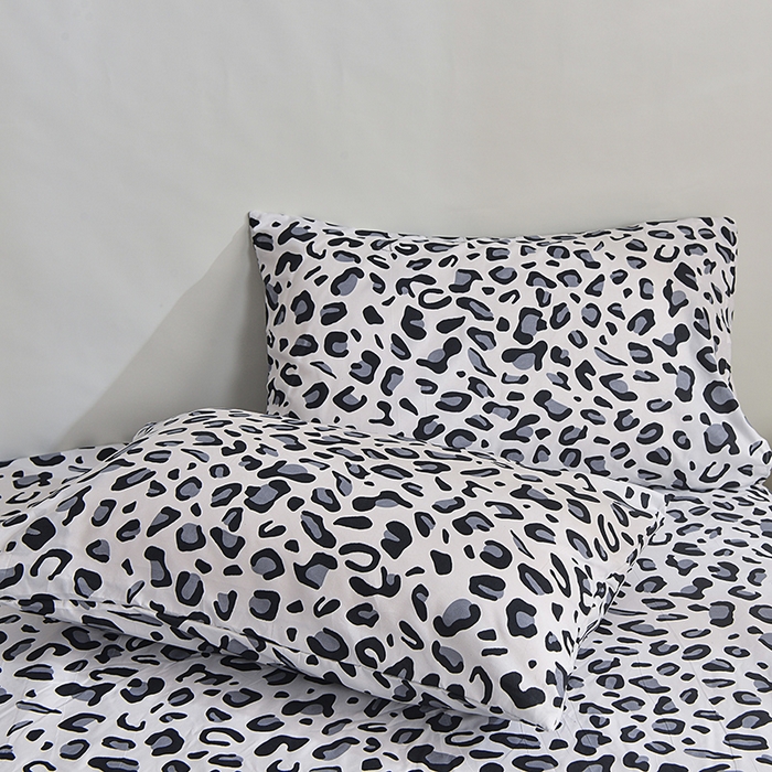 91家纺网 家纺一手货源 找家纺 柏钧家纺 2026新款85g芦荟棉外贸尺寸可定制单品床笠跨境直播床笠三件套 灰豹