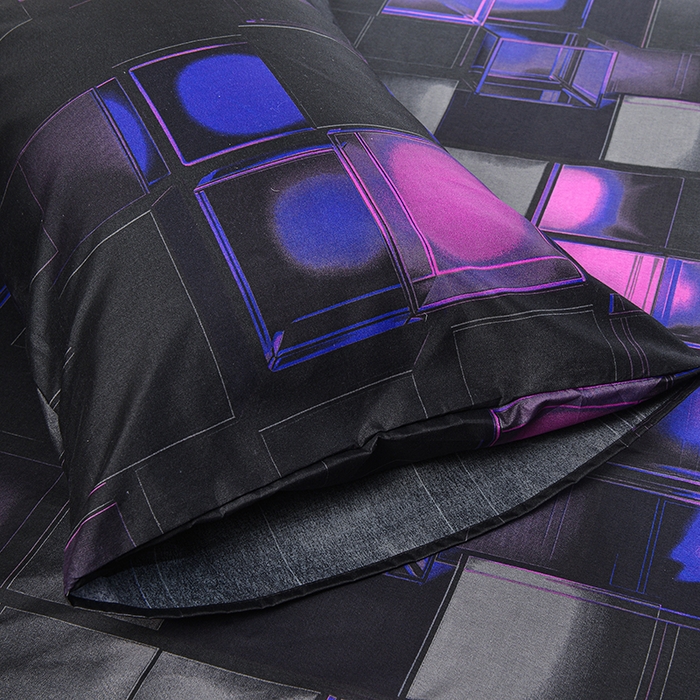 91家纺网 家纺一手货源 找家纺 柏钧家纺 2026新款85g芦荟棉外贸尺寸可定制单品床笠跨境直播床笠三件套 紫色3D