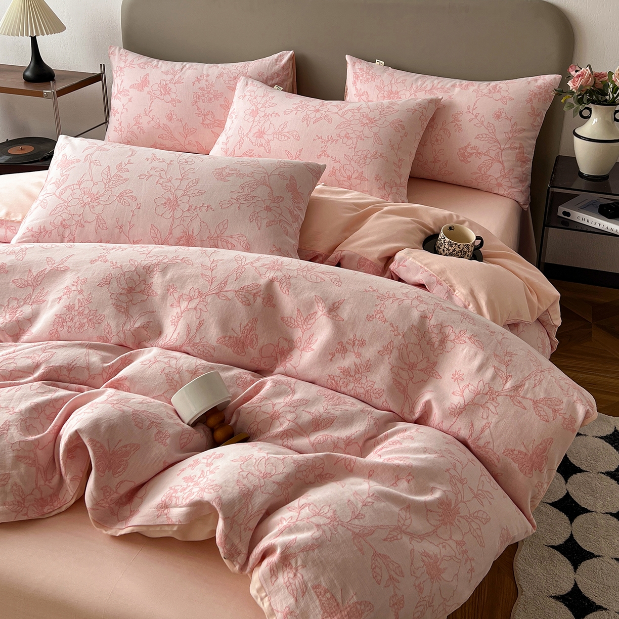 91家纺网 家纺一手货源 找家纺 （总）女子家纺 2026新款全棉纯棉色织大提花四件套