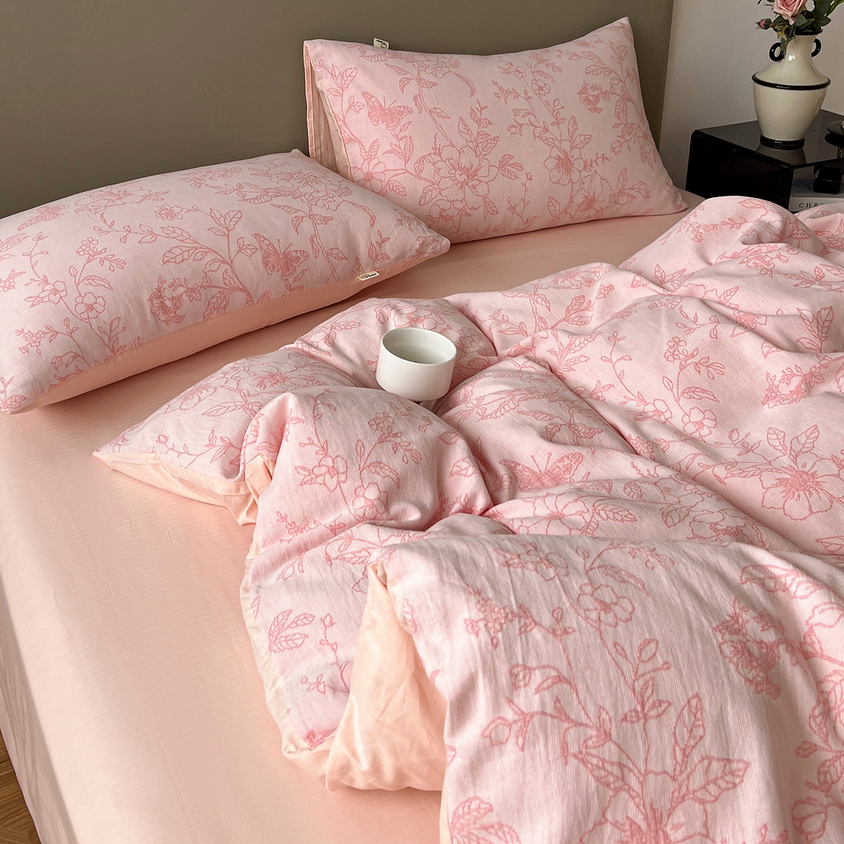 91家纺网 家纺一手货源 找家纺 （总）女子家纺 2026新款全棉纯棉色织大提花四件套