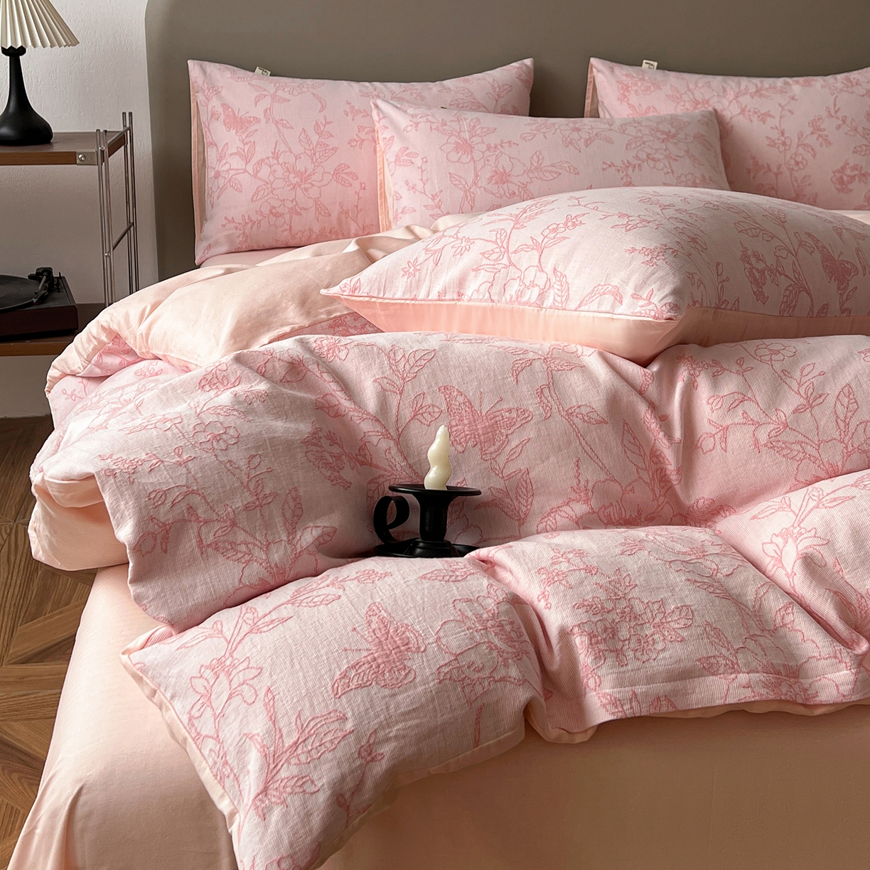 91家纺网 家纺一手货源 找家纺 （总）女子家纺 2026新款全棉纯棉色织大提花四件套