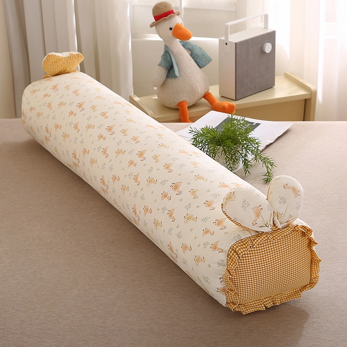 91家纺网 家纺一手货源 找家纺 （总）蔻眠 2026全棉印花双层纱长抱枕夹腿抱枕长枕芯儿童学生成人枕头