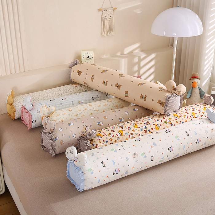 91家纺网 家纺一手货源 找家纺 （总）蔻眠 2026全棉印花双层纱长抱枕夹腿抱枕长枕芯儿童学生成人枕头