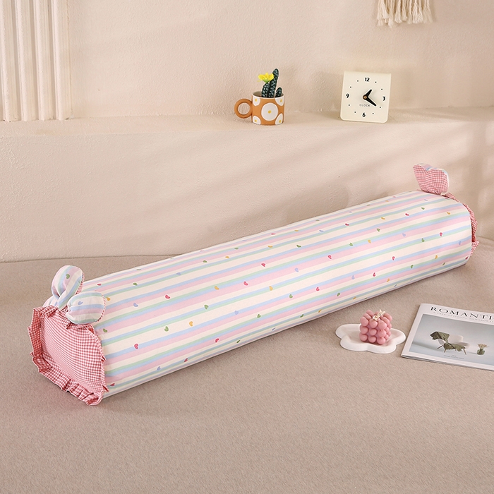 91家纺网 家纺一手货源 找家纺 蔻眠 2026全棉印花双层纱长抱枕夹腿抱枕长枕芯儿童学生成人枕头 爱心彩虹