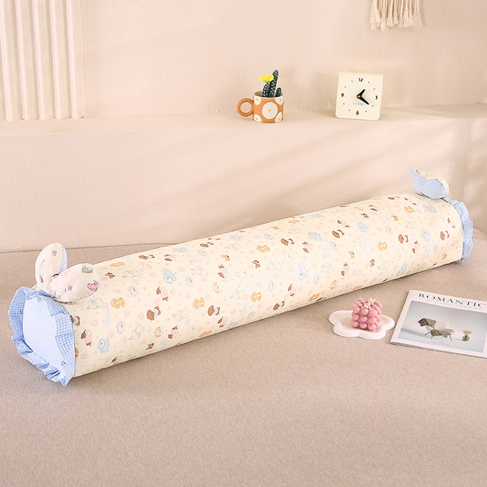 91家纺网 家纺一手货源 找家纺 蔻眠 2026全棉印花双层纱长抱枕夹腿抱枕长枕芯儿童学生成人枕头 奶芙狗