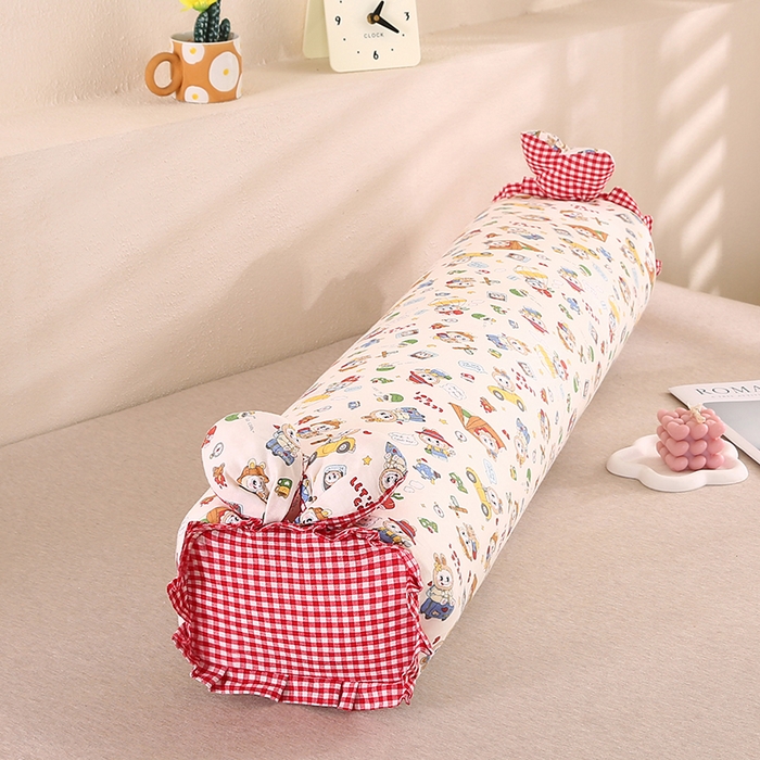 91家纺网 家纺一手货源 找家纺 蔻眠 2026全棉印花双层纱长抱枕夹腿抱枕长枕芯儿童学生成人枕头 拉嘟嘟