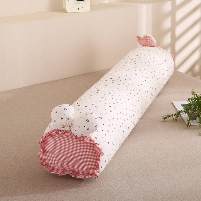 91家纺网 家纺一手货源 找家纺 蔻眠 2026全棉印花双层纱长抱枕夹腿抱枕长枕芯儿童学生成人枕头 浅星集