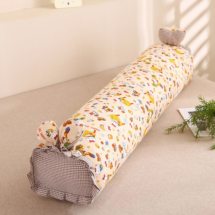 91家纺网 家纺一手货源 找家纺 蔻眠 2026全棉印花双层纱长抱枕夹腿抱枕长枕芯儿童学生成人枕头 甜系时光