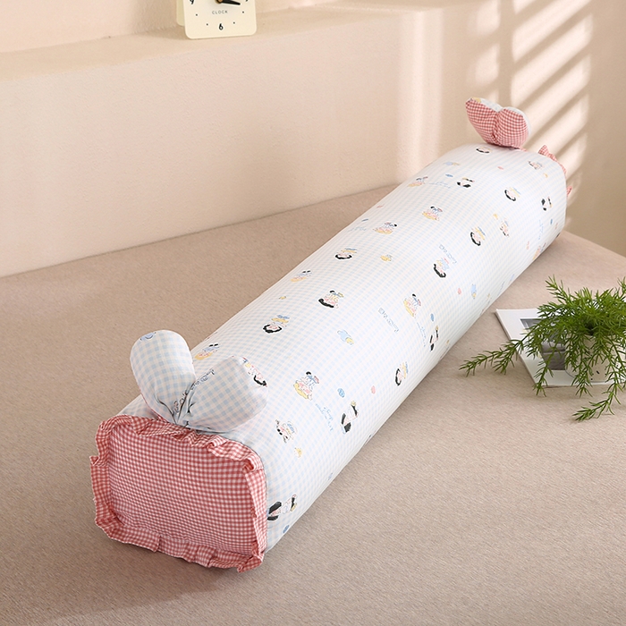 91家纺网 家纺一手货源 找家纺 蔻眠 2026全棉印花双层纱长抱枕夹腿抱枕长枕芯儿童学生成人枕头 两小无猜