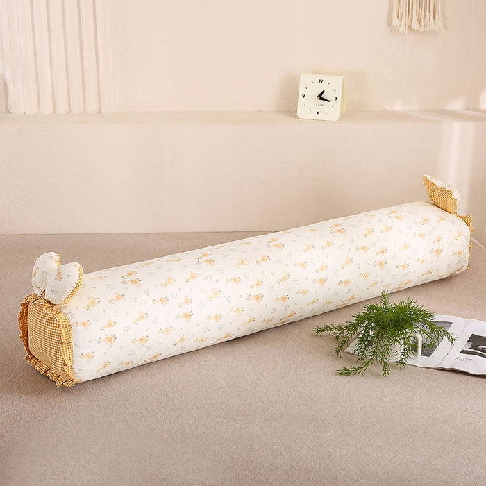 91家纺网 家纺一手货源 找家纺 蔻眠 2026全棉印花双层纱长抱枕夹腿抱枕长枕芯儿童学生成人枕头 开心鸭