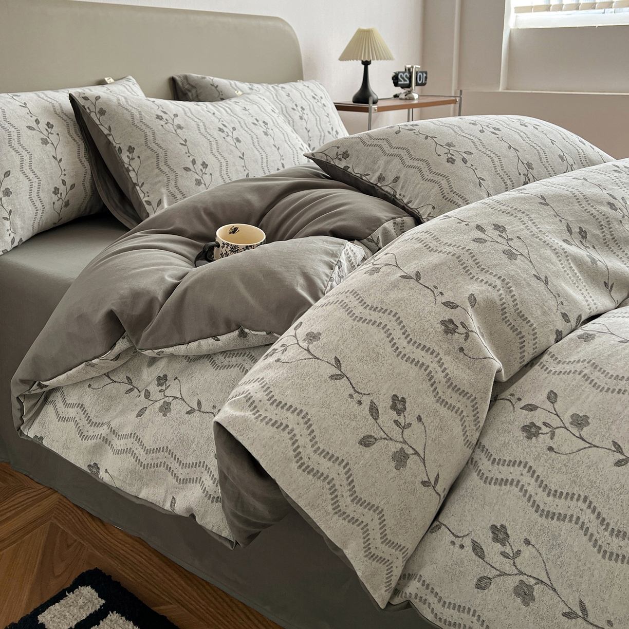 91家纺网 家纺一手货源 找家纺 （总）女子家纺 2026新款全棉纯棉色织大提花四件套