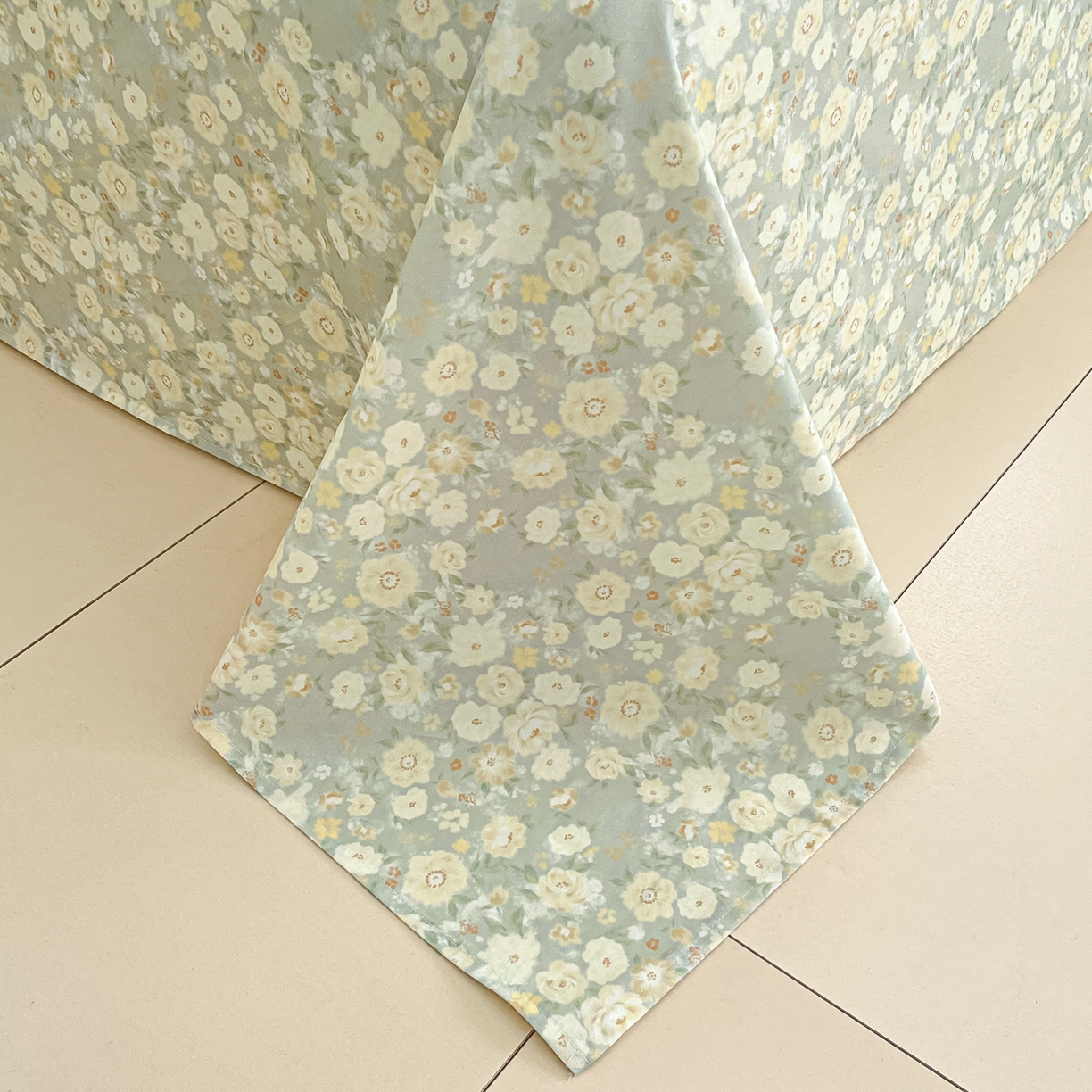 91家纺网 家纺一手货源 找家纺 寻米 2026新款13070全棉纯棉印花单被套被套单件-风格二 繁花-绿