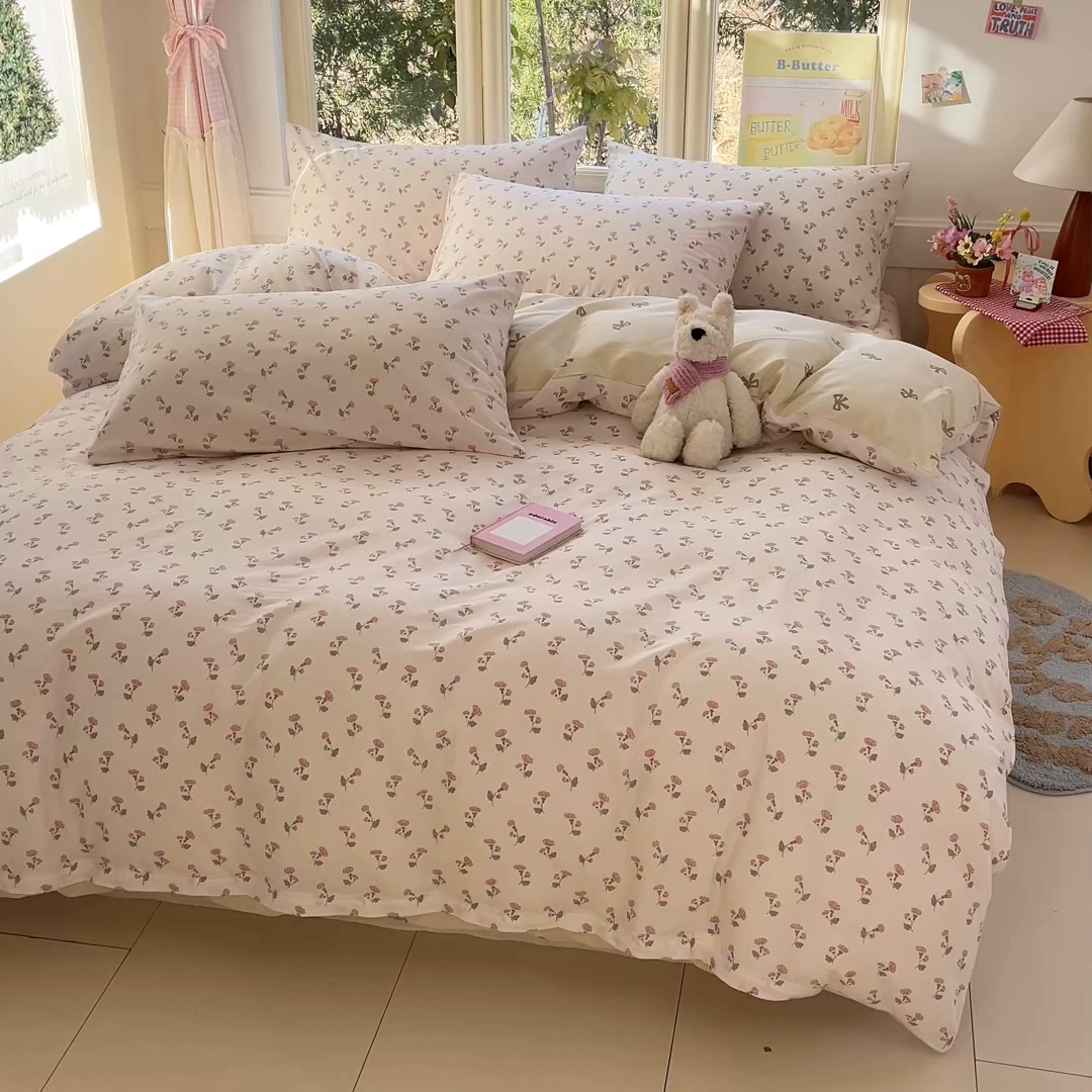 91家纺网 家纺一手货源 找家纺 寻米 2026新款13070全棉纯棉印花单被套被套单件-风格二 花漾