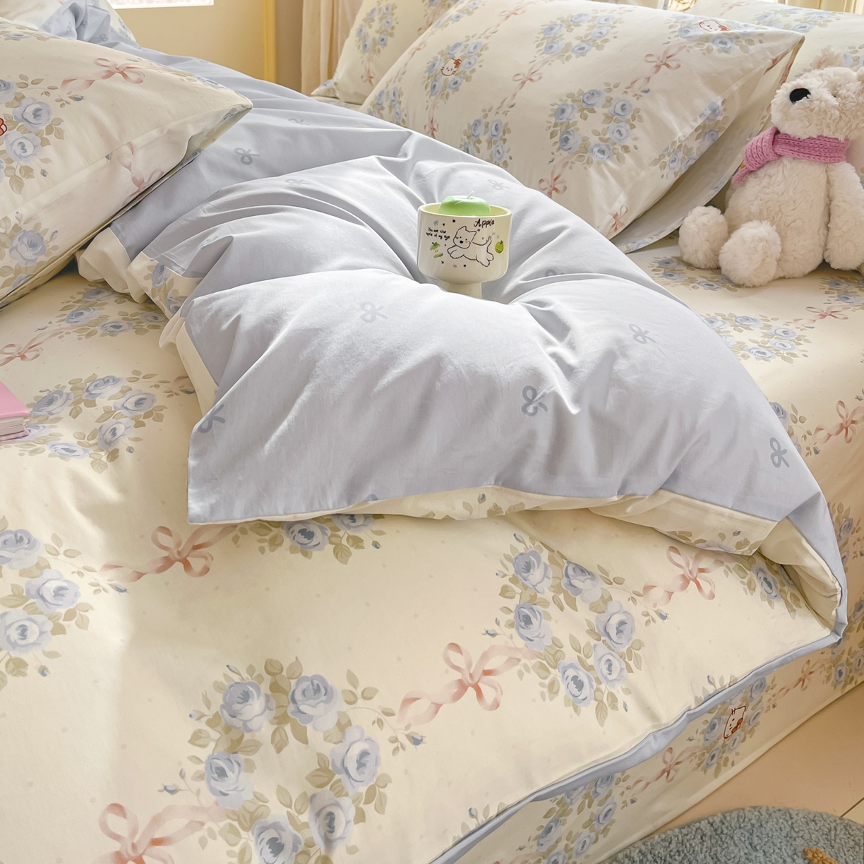 91家纺网 家纺一手货源 找家纺 寻米 2026新款13070全棉纯棉印花单被套被套单件-风格二 花园凯蒂