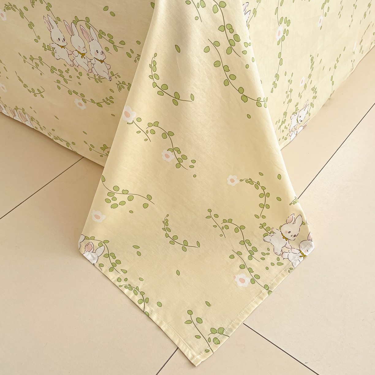 91家纺网 家纺一手货源 找家纺 寻米 2026新款13070全棉纯棉印花单被套被套单件-风格二 花园小兔