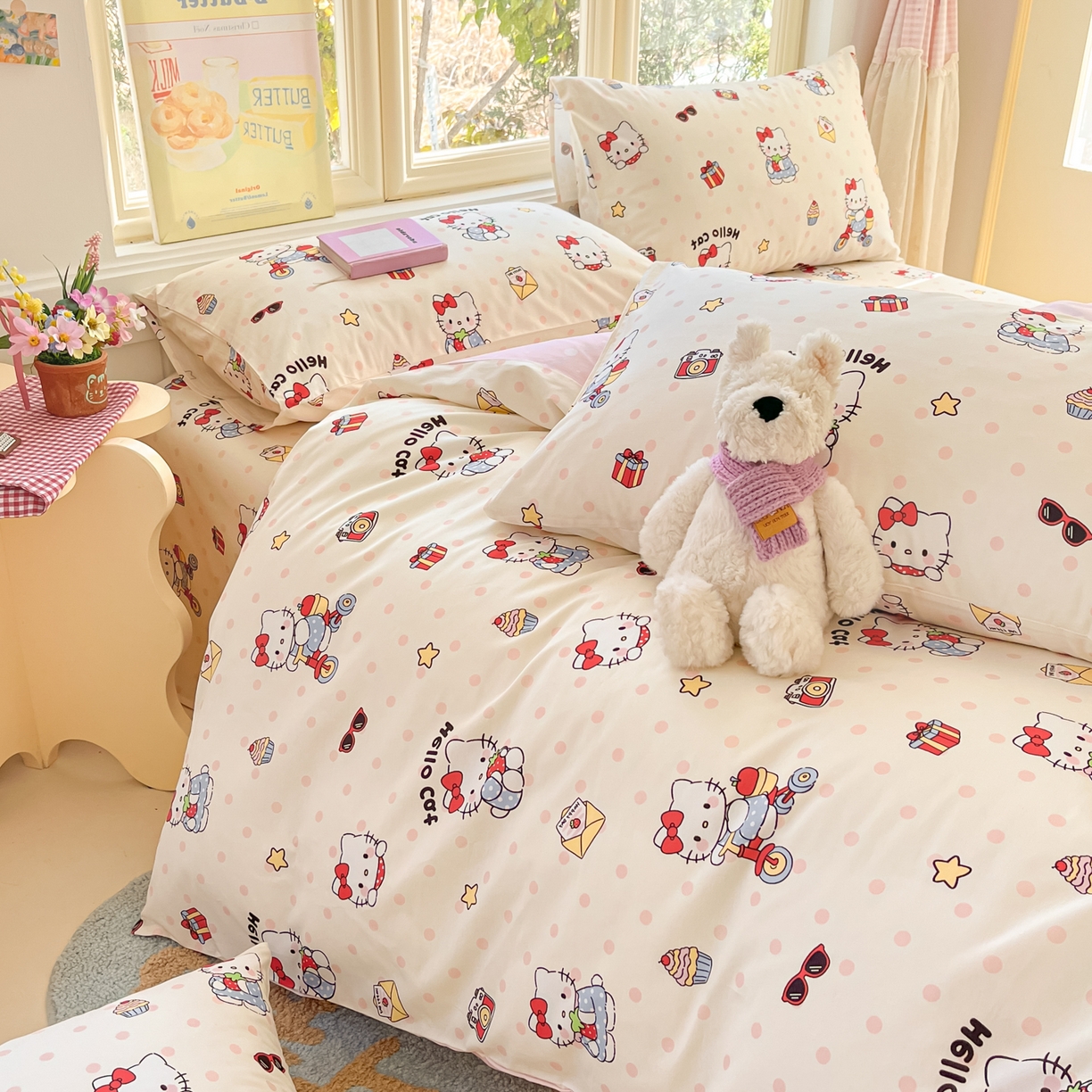 91家纺网 家纺一手货源 找家纺 寻米 2026新款13070全棉纯棉印花单被套被套单件-风格二 快乐小喵