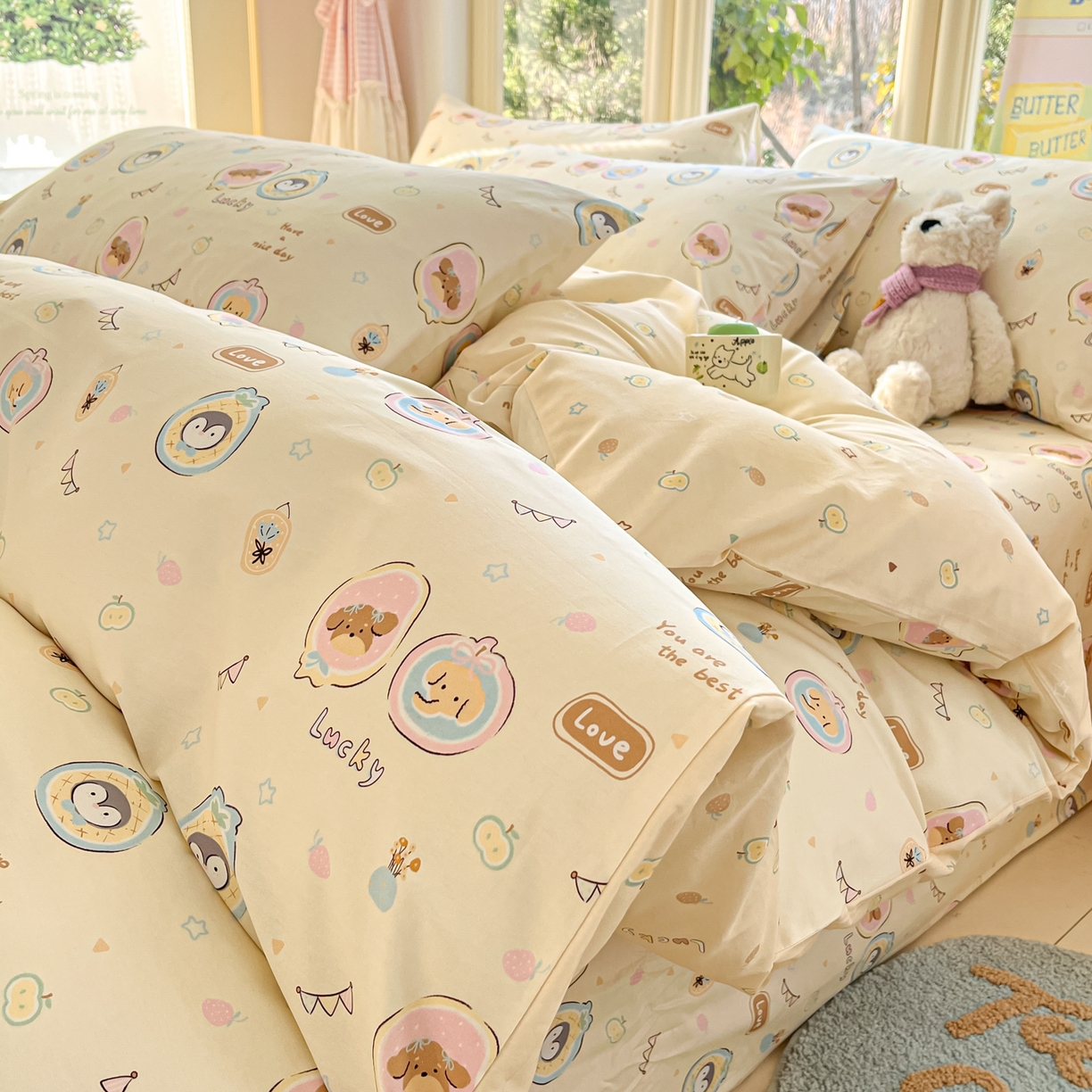 91家纺网 家纺一手货源 找家纺 寻米 2026新款13070全棉纯棉印花单被套被套单件-风格二 奇妙动物园