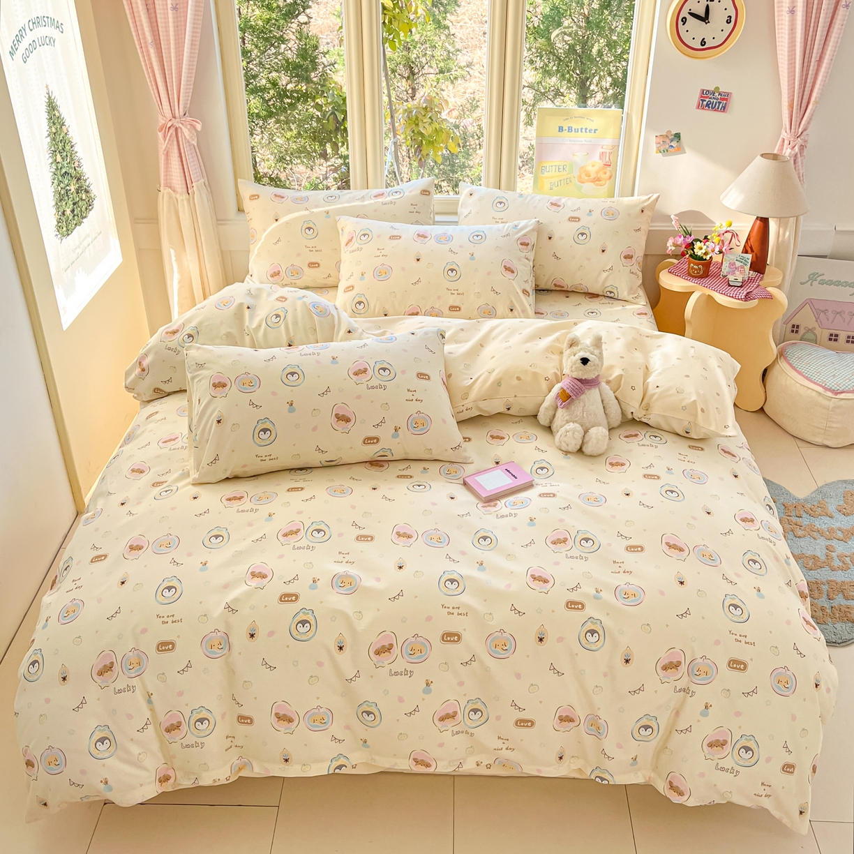 91家纺网 家纺一手货源 找家纺 寻米 2026新款13070全棉纯棉印花单被套被套单件-风格二 奇妙动物园