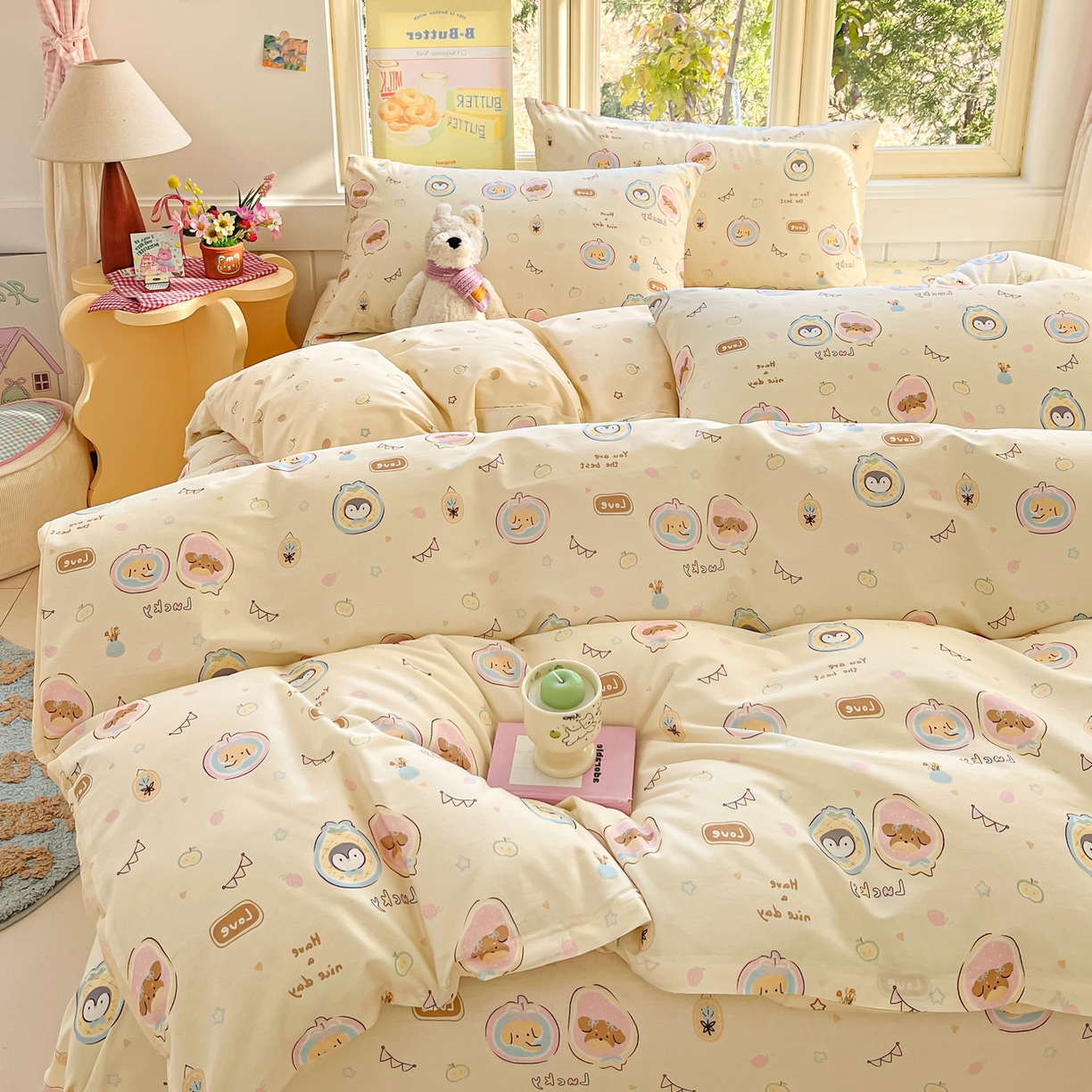 91家纺网 家纺一手货源 找家纺 寻米 2026新款13070全棉纯棉印花单被套被套单件-风格二 奇妙动物园