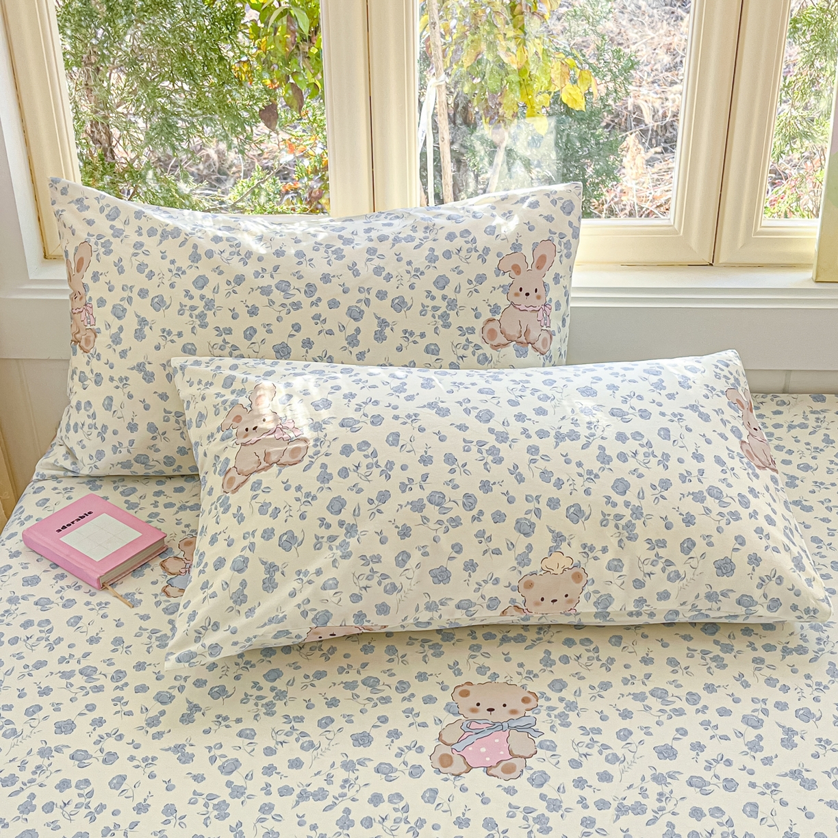 91家纺网 家纺一手货源 找家纺 寻米 2026新款13070全棉纯棉印花单被套被套单件-风格二 甜梦小熊